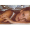 Portrait Of Dreamy Woman's Face / Eyes - Lipstick (Vintage Photo 1980s WOLFGANG KLEIN ~DIN A3)