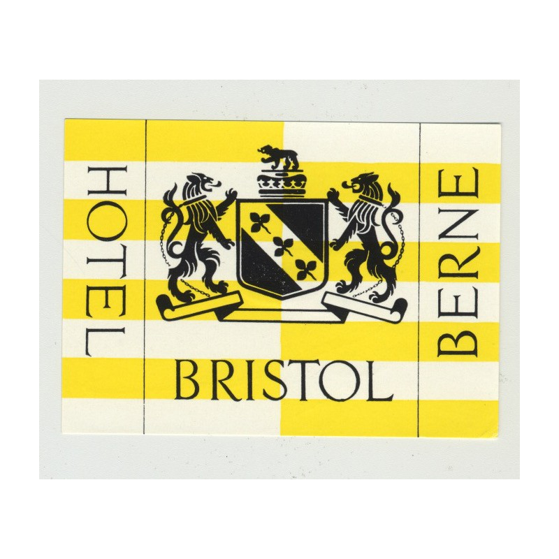 Hotel Bristol - Berne / Switzerland (Vintage Luggage Label - Small)