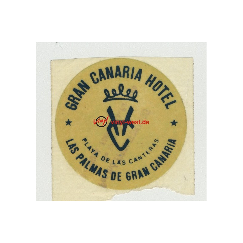 Gran Canaria Hotel - Las Palmas / Spain (Vintage Luggage Label)