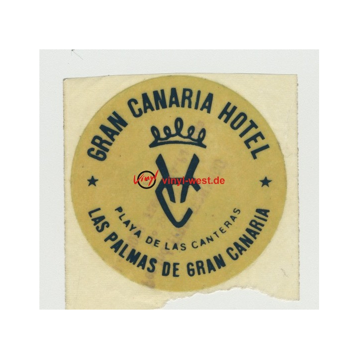 Gran Canaria Hotel - Las Palmas / Spain (Vintage Luggage Label)