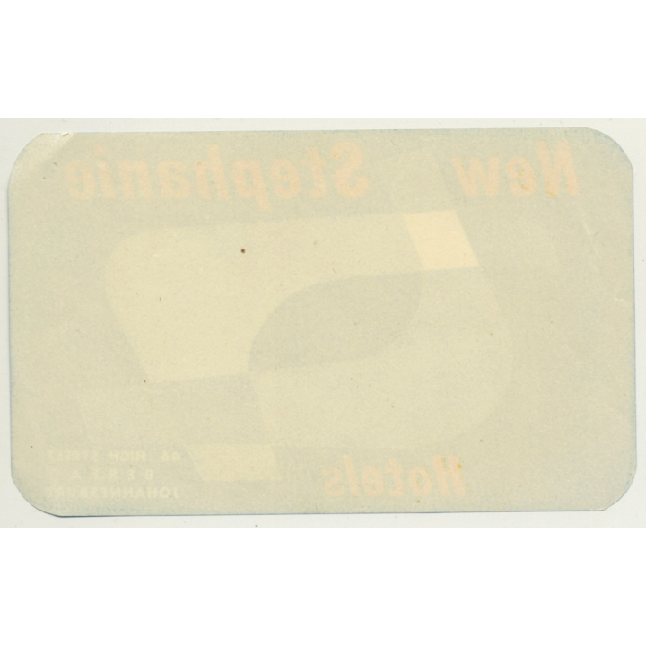 Johannesburg / South Africa: New Stephanie Hotels (Vintage Luggage Label)