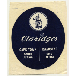 Cape Town / South Africa: Claridges Hotel (Vintage Luggage Label)