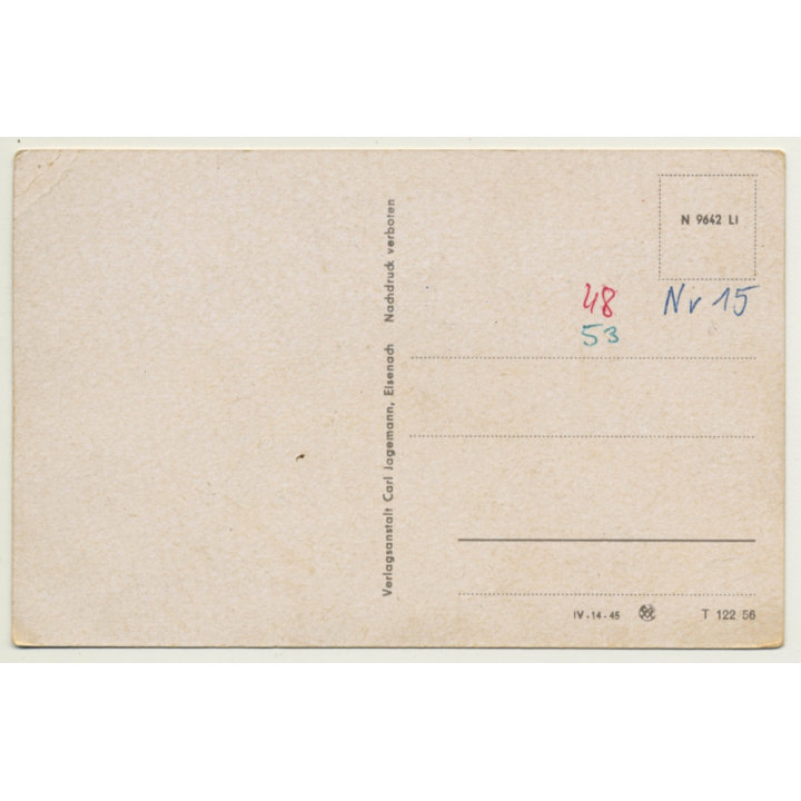 Wartburg / Thüringen: Am Eselstandplatz (Vintage Postcard)