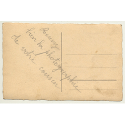 Portrait Of Belgian Soldier In Uniform / Cigarette (Vintage RPPC ~1910s/1920s)