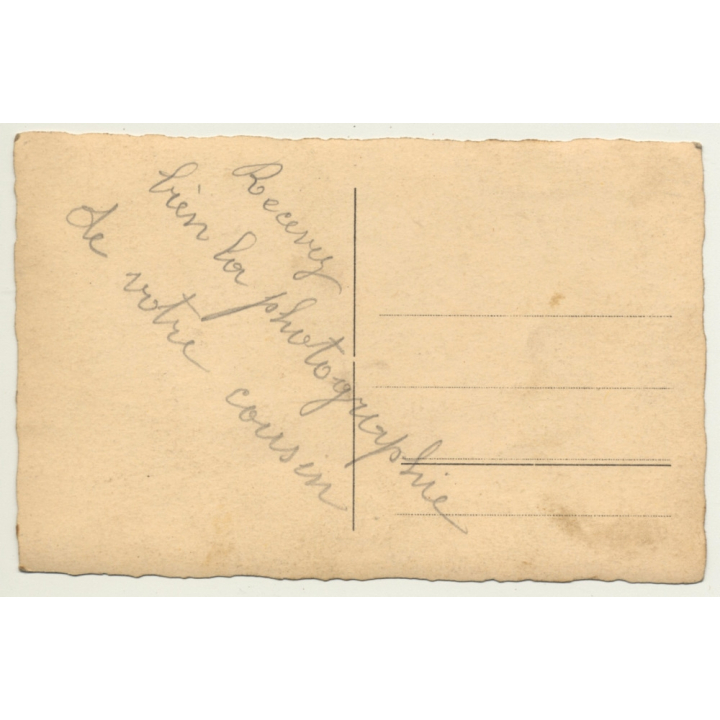 Portrait Of Belgian Soldier In Uniform / Cigarette (Vintage RPPC ~1910s/1920s)