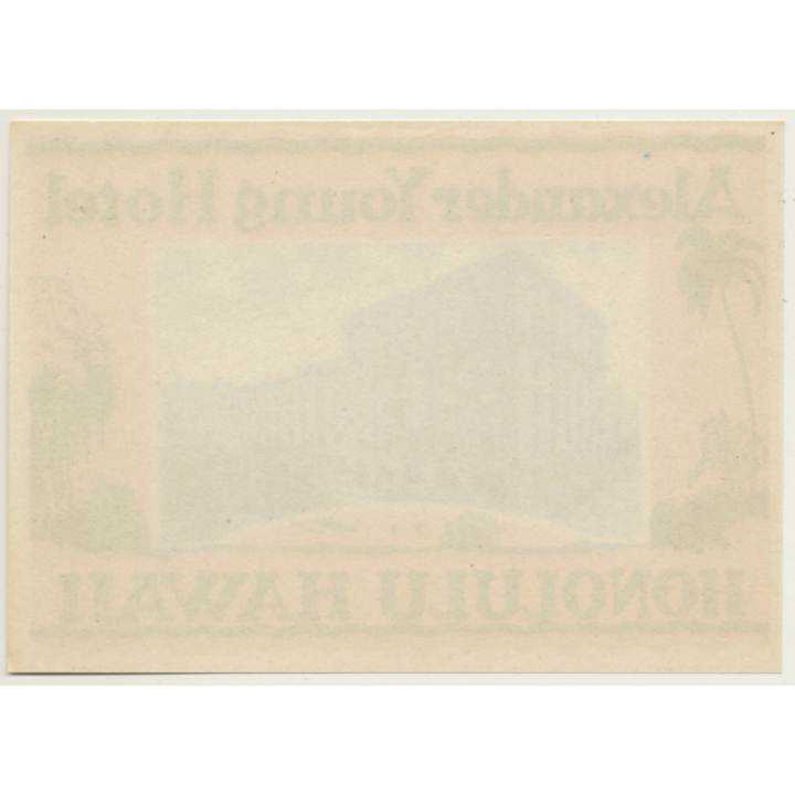 Honolulu - Hawaii / USA: Alexander Young Hotel (Vintage Luggage Label)