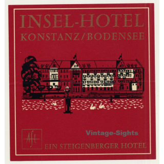 Konstanz / Germany: Steigenberger Insel-Hotel (Vintage Luggage Label)