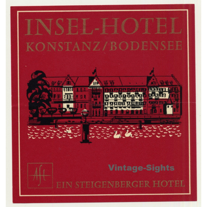 Konstanz / Germany: Steigenberger Insel-Hotel (Vintage Luggage Label)