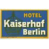 Berlin / Germany: Hotel Kaiserhof (Vintage Luggage Label)
