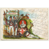 Gut Heil! Fencing - Pommel Horse - Beer Mug (Vintage Postcard Litho 1903)