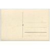 Africa: Indigenous Fisher In Dugout / Paddle - Crippled Foot (Vintage RPPC)