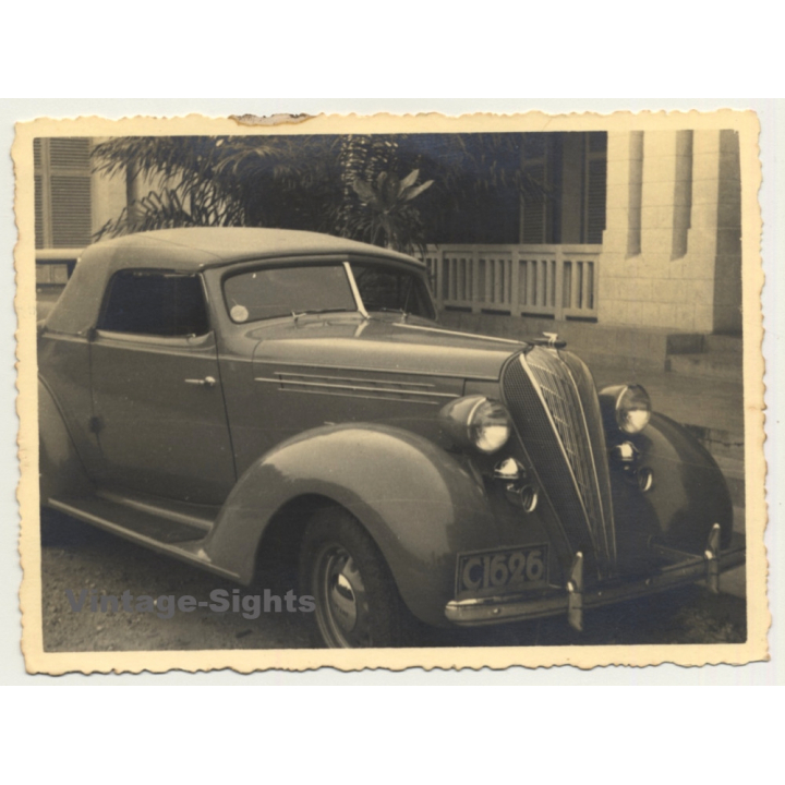 Congo-Belge: Hudson Terraplane In Front Of Colonial Villa (Vintage Photo B/W 1936)