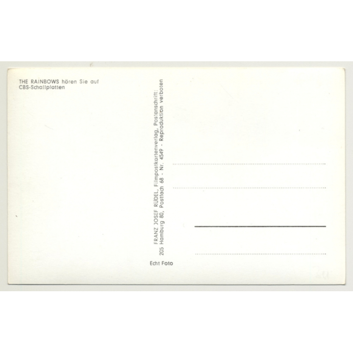 The Rainbows / CBS - German Beat (Vintage Fan RPPC ~1960s)