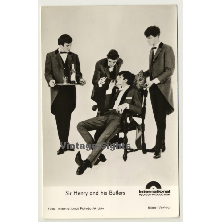 Sir Henry & His Butlers / Polydor - Beat (Vintage Fan RPPC ~1960s)