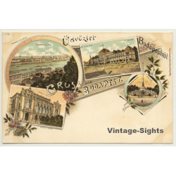 Hungary: Gruss Aus Budapest / Üdvözlet *3 (Vintage PC Litho ~1900s)