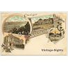 Hungary: Gruss Aus Budapest / Üdvözlet *3 (Vintage PC Litho ~1900s)