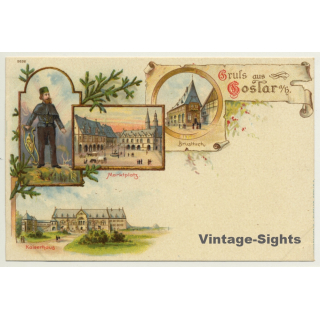 Germany: Gruss Aus Goslar a/H. (Vintage PC Litho ~1900s)