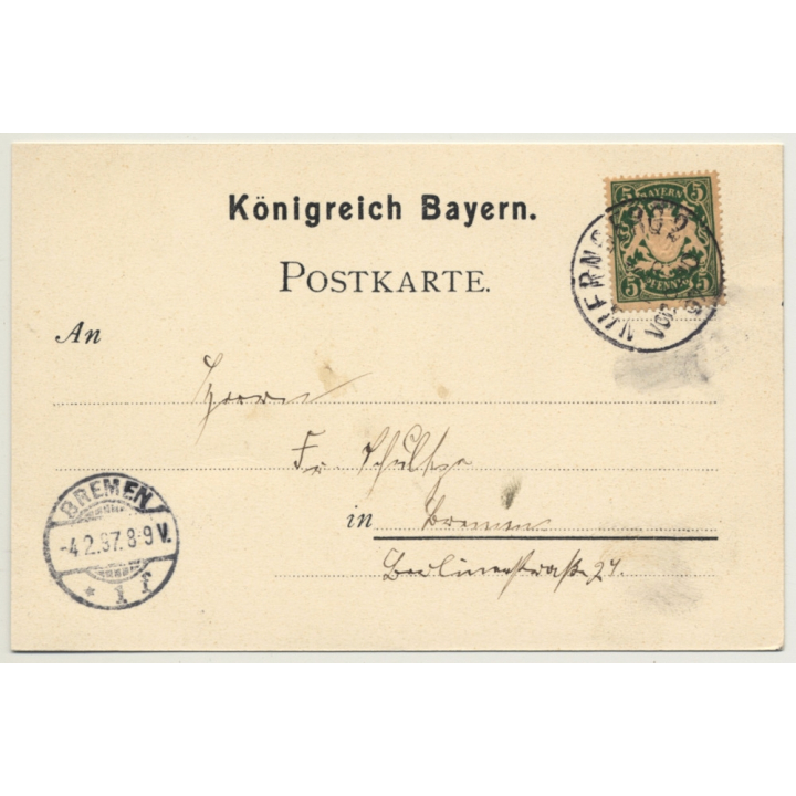 Germany: Gruss Aus Nürnberg / Kunstverlag Lautz (Vintage PC Litho 1897)