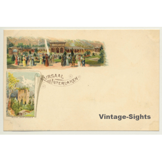 Switzerland: Kursaal Interlaken (Vintage PC Litho ~1900s)