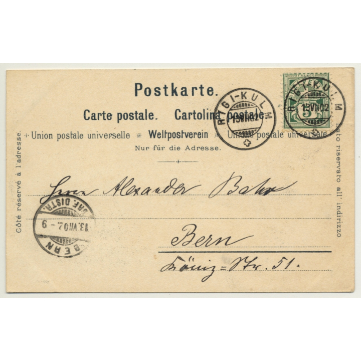 Switzerland: Rigi Staffel & Vierwaldstättersee (Vintage PC C. Steinmann 1902)