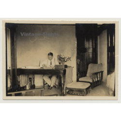 Elisabethville / Congo Belge: Apartment Interior / Hotel Léopold II (Vintage Photo 1931)