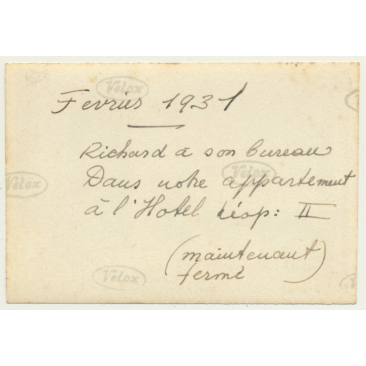 Elisabethville / Congo Belge: Apartment Interior / Hotel Léopold II (Vintage Photo 1931)