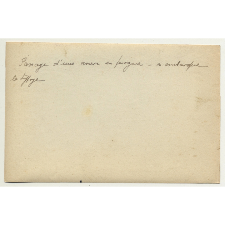 Congo-Belge: Colonial Expedition Crosses River En Pirogue (Vintage Photo ~1910s)