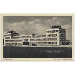 Munich / Germany: Der Neue Flughafen / Airport (Vintage Postcard ~1940s)