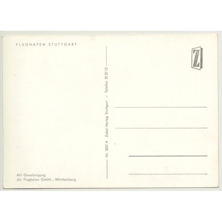 Germany: Flughafen Stuttgart - Lufthansa / Airport (Vintage RPPC ~1960s)