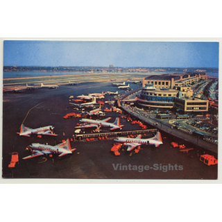 New York / USA: La Guardia Airport (Vintage Postcard ~1960s)