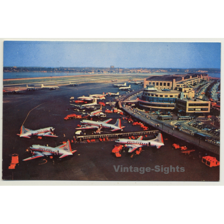 New York / USA: La Guardia Airport (Vintage Postcard ~1960s)