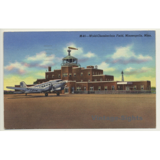 Minneapolis / USA: Wold Chamberlain Field / Airport (Vintage Postcard 1946)