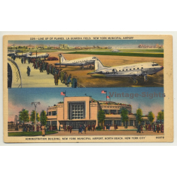 New York / USA: La Guardia Field / Municipal Airport (Vintage Postcard)