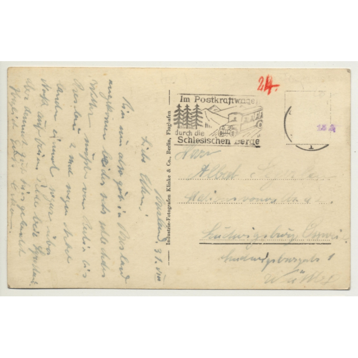 Germany: Fliegeraufnahme Zentralflughafen Berlin / Airport (Vintage RPPC 1960 )