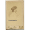 Geruzet Frères / Bruxelles: Portrait Of Young Woman / Hairstyle (Vintage Carte De Visite / CDV ~1880s)