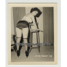 Rear View Of Gina Marie's Big Butt / Knickers - Socks (Vintage Irving Klaw Photo 1950s)