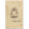 A. Dulluard / Bruxelles: Little Baby Girl On Table (Vintage Carte De Visite / CDV ~1870s)