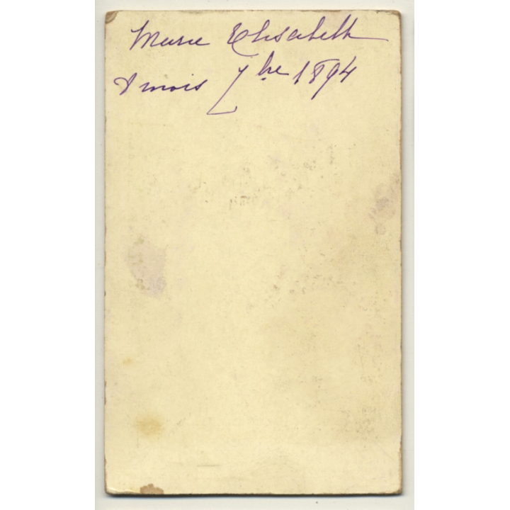 L. H. Zeyen - Liège: Tiny Bold Baby Girl (Vintage Carte De Visite / CDV 1894)