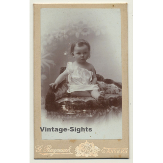 G. Raynaud - Anvers: Very Sweet Baby Girl (Vintage Carte De Visite / CDV ~1880s/1890s)