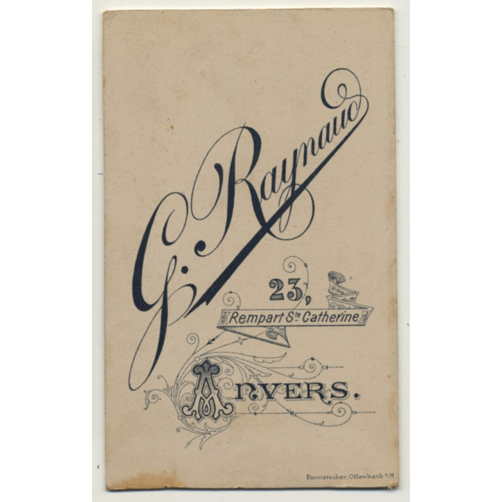 G. Raynaud - Anvers: Very Sweet Baby Girl (Vintage Carte De Visite / CDV ~1880s/1890s)