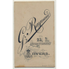 G. Raynaud - Anvers: Very Sweet Baby Girl (Vintage Carte De Visite / CDV ~1880s/1890s)