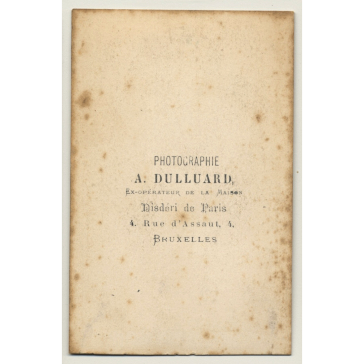 A. Dulluard / Bruxelles: Little Boy In Fine Clothes (Vintage Carte De Visite / CDV ~1870s)