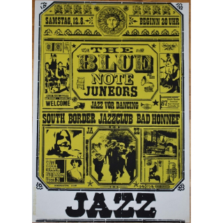 The Blue Note Juneors: Jazz For Dancing - Vintage Concert Screen Print (Korndörffer)