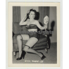 Gina Marie Combing Her Hair / Mirror - Bra - Socks (Vintage Irving Klaw Photo 1950s)