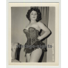 Gina Marie In Glamorous One Piece Costume / Collar (Vintage Irving Klaw Photo 1950s)