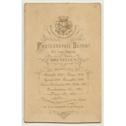 Dupont / Bruxelles: Portrait Of Elderly Man (Vintage Carte De Visite / CDV ~1880s)