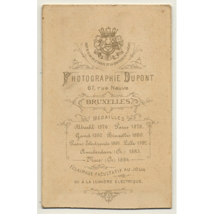 Dupont / Bruxelles: Portrait Of Elderly Man (Vintage Carte De Visite / CDV ~1880s)