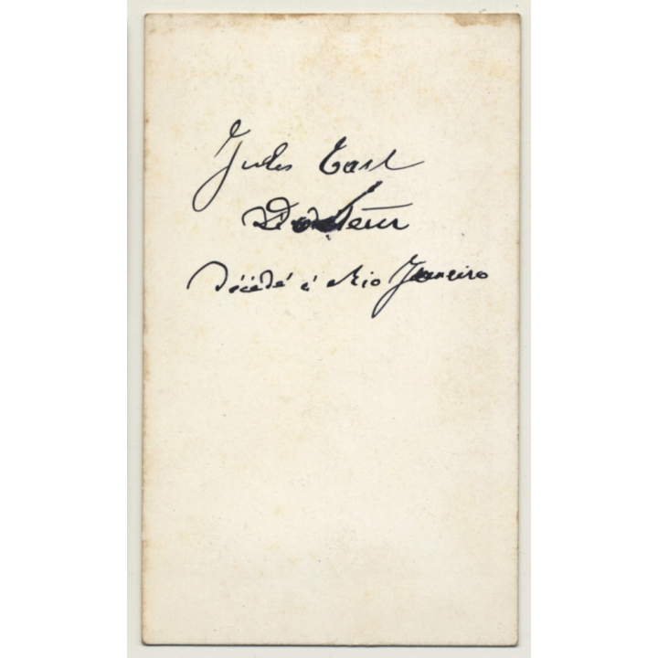 Jules Carl - Docteur - Societé Rio Janeiro (Vintage Carte De Visite / CDV ~1870s/1880s)