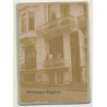 Bruxelles?: People On Balcony / House Facade (Vintage Carte De Visite / CDV ~1880s/1890s)