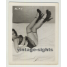 Tall Pinup Barbara Paulin On Her Back BA.P.7 (Vintage Irving Klaw Photo 1950s)